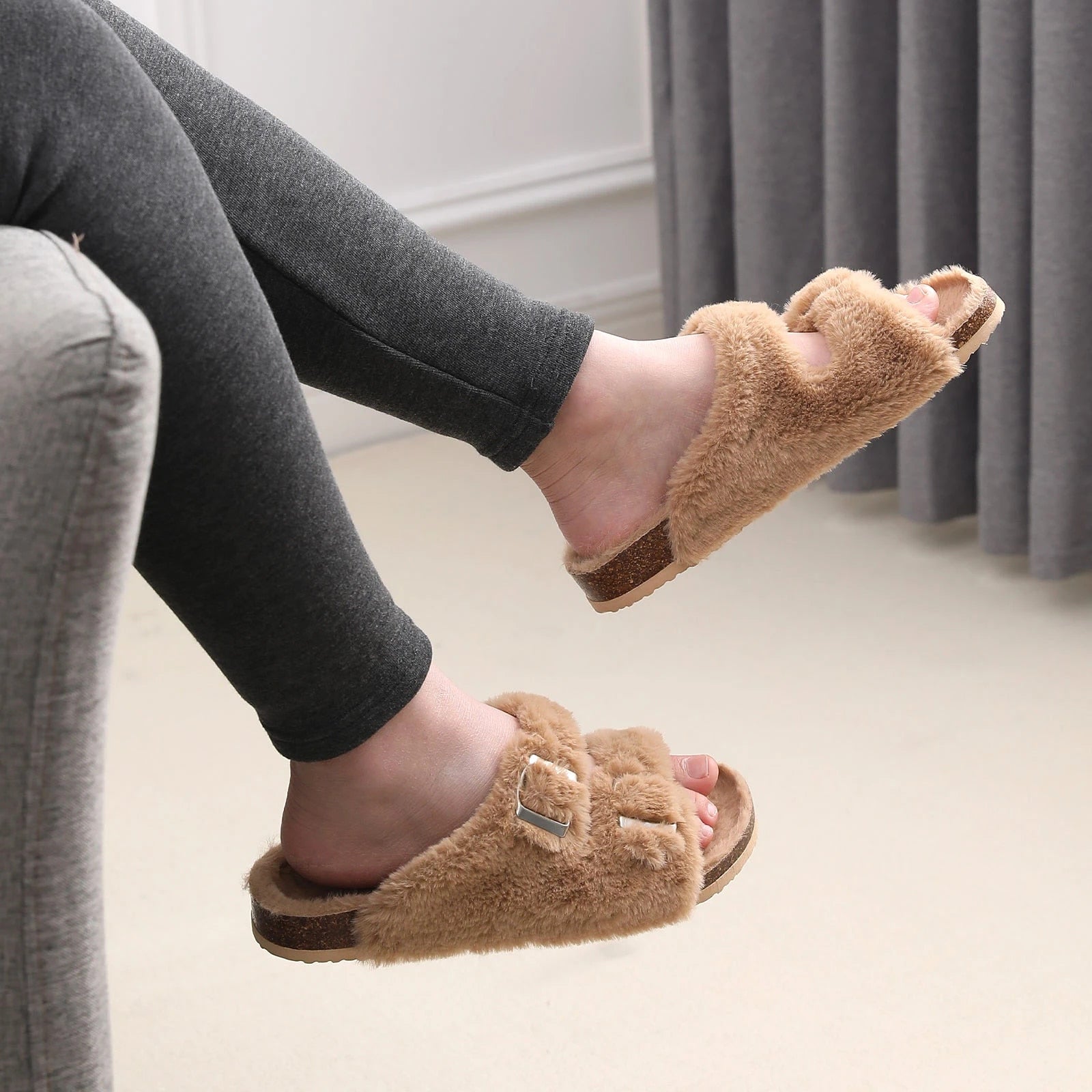 Plush Steps | Cozy & Chic Furry Indoor Slippers