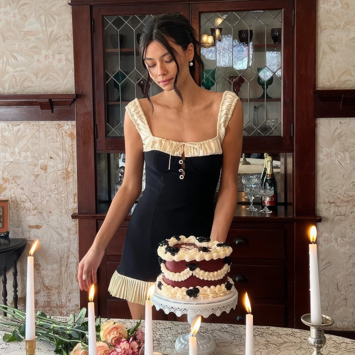 Hailey | Sultry & Chic Vintage Mini Dress