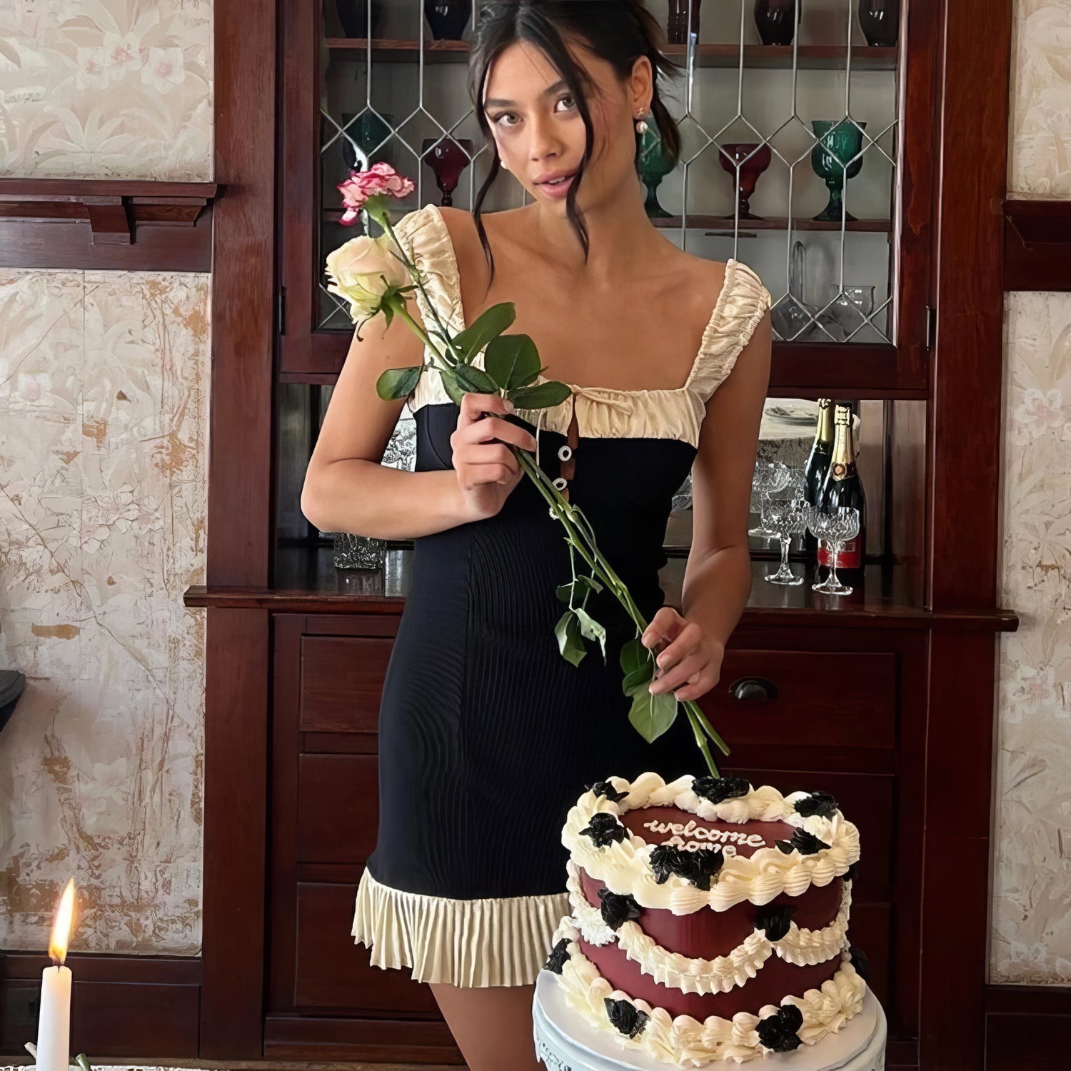 Hailey | Sultry & Chic Vintage Mini Dress