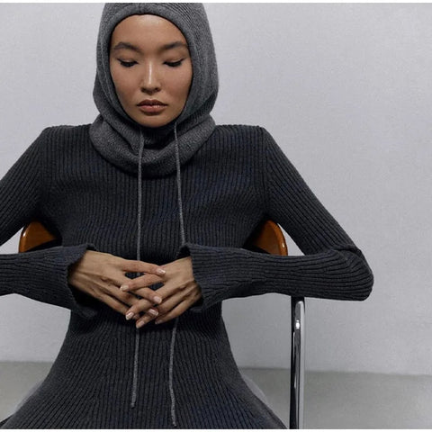 Ella | Charming and Sleek Turtleneck Mini Sweater Dress