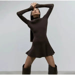 Ella | Charming and Sleek Turtleneck Mini Sweater Dress