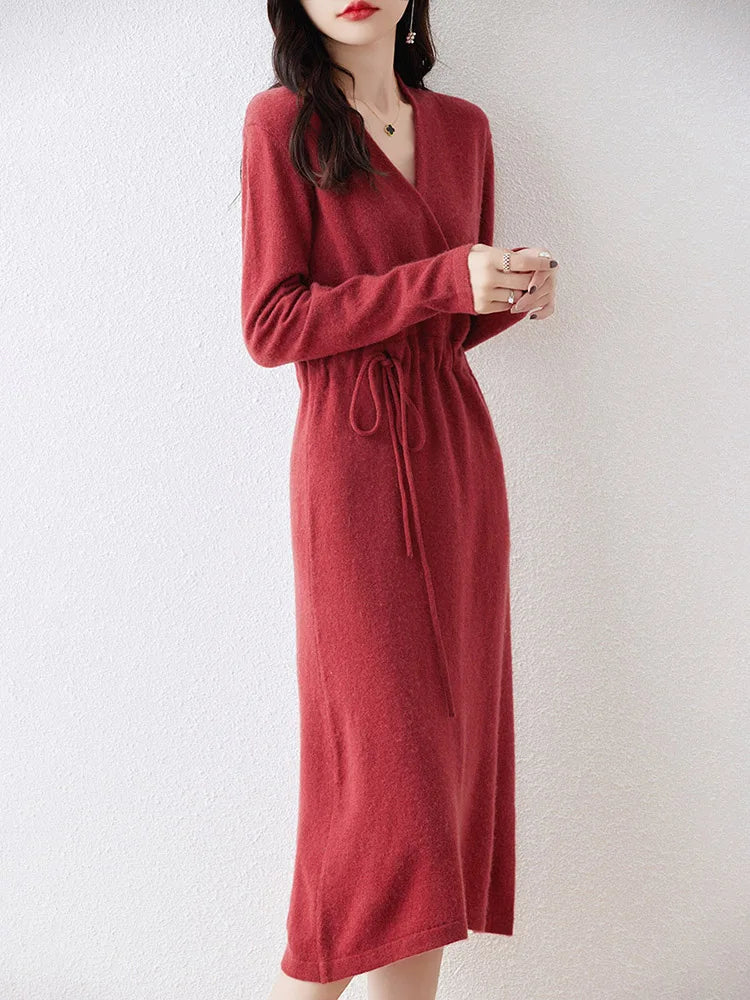 Sienna | Cozy Knit Wrap Dress