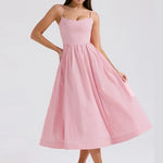 Chic Spaghetti Strap Midi Dress