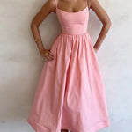 Chic Spaghetti Strap Midi Dress