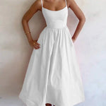 Chic Spaghetti Strap Midi Dress