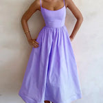 Chic Spaghetti Strap Midi Dress