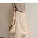 Claire | Chic Pleated Midi Skirt