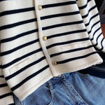 Chloe | Striped Buttoned Cardigan