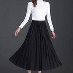 Claire | Chic Pleated Midi Skirt