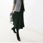 Claire | Chic Pleated Midi Skirt