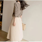Claire | Chic Pleated Midi Skirt