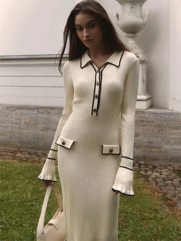 Sophia | Chic Ribbed Knit Dress