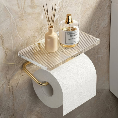 Regal Rest | Luxury Toilet Paper Holder with Shelf