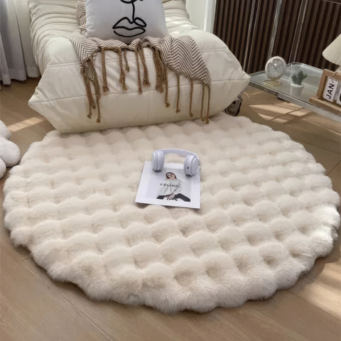 Snuggle Haven | Nordic Round Rug for Cozy Comfort