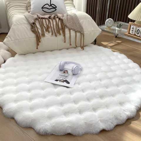 Snuggle Haven | Nordic Round Rug for Cozy Comfort