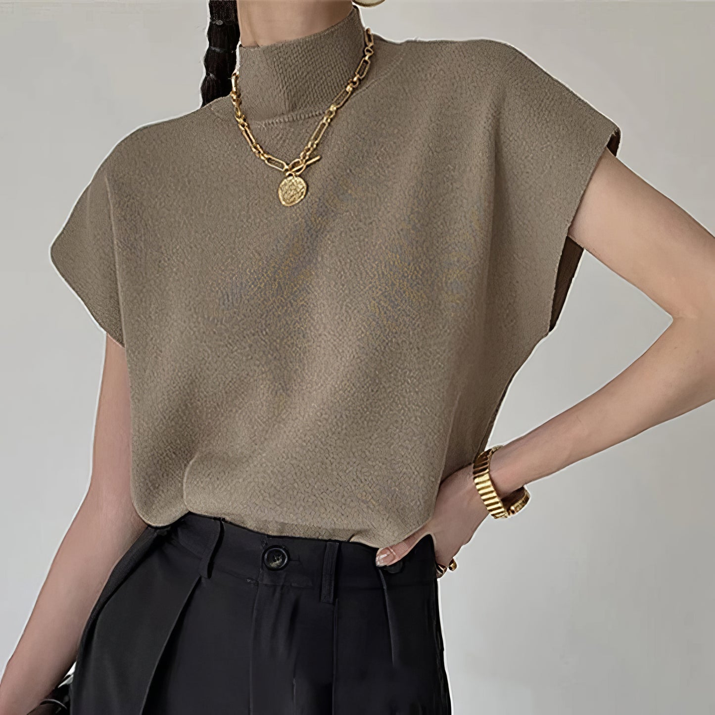 Elaina | Chic & Versatile Knitted Vest Shirt