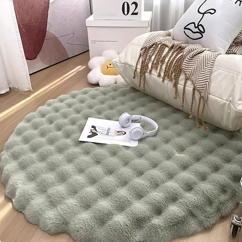 Snuggle Haven | Nordic Round Rug for Cozy Comfort