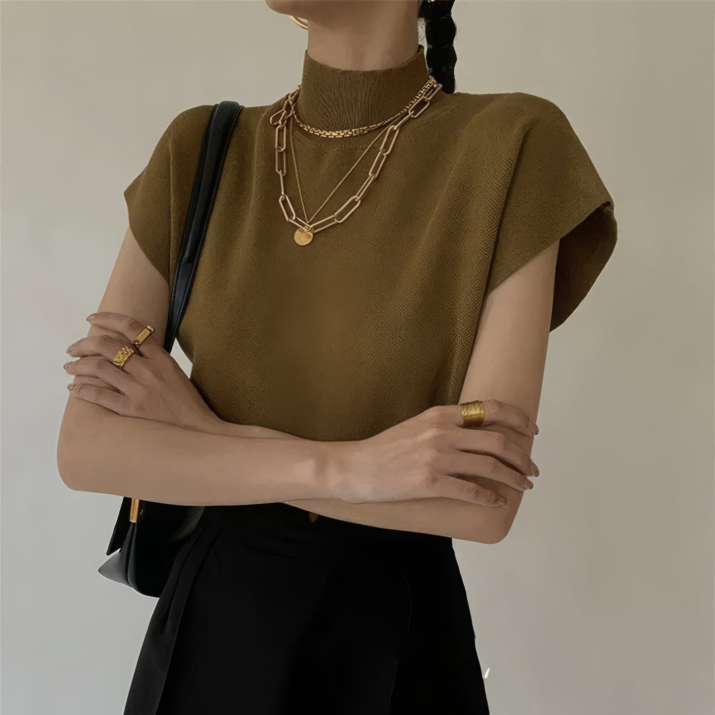 Elaina | Chic & Versatile Knitted Vest Shirt