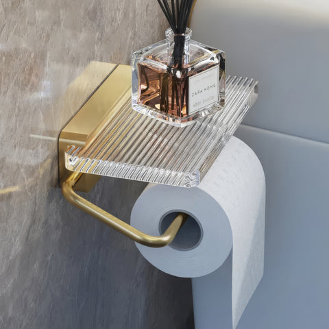 Regal Rest | Luxury Toilet Paper Holder with Shelf